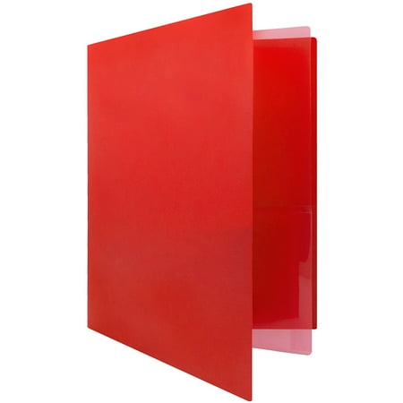 UPC: 0842497106274 | JAM Paper & Envelope Heavy Duty Plastic Multi Pocket Folders  4 Pocket  Red  72 Folders Pack