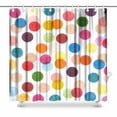 thumbnail image 1 of SUNENAT Funny Multicolored Polka Dots Waterproof Polyester Shower Curtain Bathroom 72(Wide) x 72(Height) Inches, 1 of 3