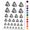 Black, variant on Cute Easter Bunny with Eggs and Flower Crown Water Resistant Temporary Tattoo Set Fake Body Art Collection - Purple