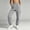 Gray, variant on Women's Solid Color Jogger Pants, Elastic Drawstring Waist Casual Long Trousers with Dual Side Pockets, Comfort Loose Fit Bottoms for Sports and Daily Wear Purple XL(XL)