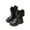 Black, variant on Black Childrens Bow Accent Mid Calf Boots With Round Toe And Heel Uk Inspired, Casual For Ages 3-4 In Fall Season Shoes