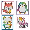 thumbnail image 2 of Joy Sunday Cartoon Animal Series Minin Printed Cross Stitch Kit 14CT 11CT Counted Canvas Fabric Set DIY Kids Embroidery Crafts11CT Printed Cloth Gao Jinjia LED, 2 of 2