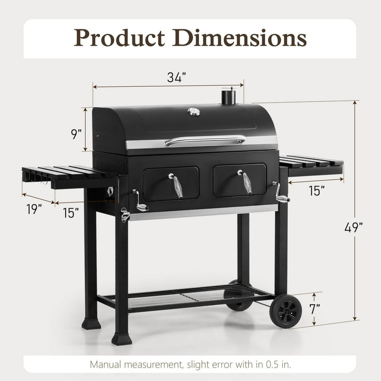 BBQグリル Alpha Joy 34-inch Portable BBQ Charcoal Grill with 794 sq in