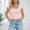 Pink, variant on Women's T Shirts Short Sleeves Square Neck Basic Tees Slim Fit Womens Summer Clothes Work Tops for Women