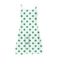 thumbnail image 6 of FamilyThread Girls Polka Dot Sleeveless Dresses Spaghetti Strap Summer Swing Twirly Sundress A-Line Dress For 4-14Y, 6 of 7