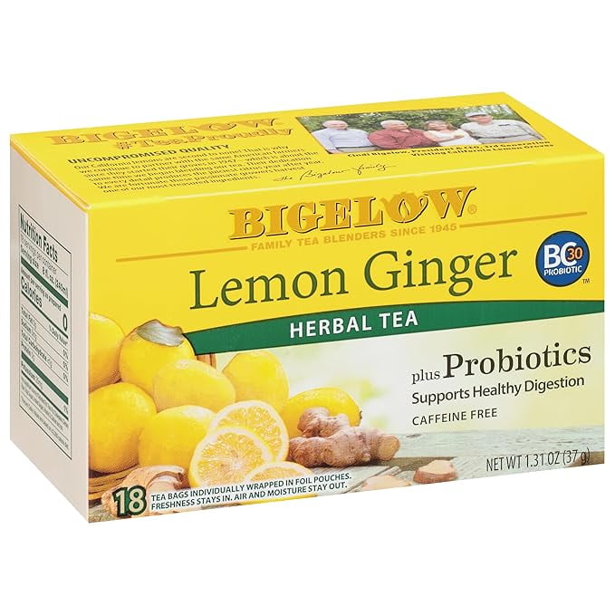 Twinings Lemon & Ginger GP27 Herbal Tea, 100 Individually