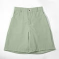 thumbnail image 5 of Boys School Uniform Pants Plain Front Stretch Preppy School Shorts Green School Pants for Boys Back To School Boys' Fashion Shorts 11-12 Years, 5 of 9