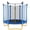 Blue + Metal, variant on LuckyNote 5.5 FT Kids Trampoline with Safety Net, Indoor Outdoor Toddler Trampoline with Enclosure, U-Shaped Stable Legs, Foam Padded Poles
