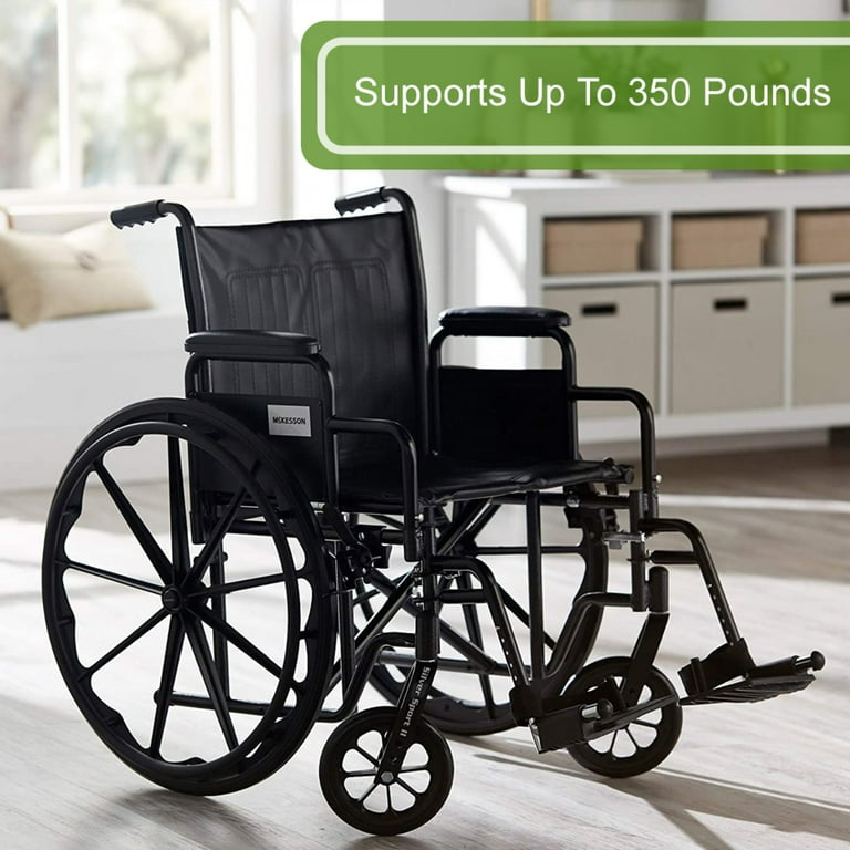 McKesson Manual Transport Wheelchair, 20in Seat, Swing-Away McKesson Manual Transport Wheelchair, 20in Seat, Swing-Away