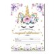 thumbnail image 1 of Invitaciones mágicas de cumpleaños de unicornio, Outego, invitaciones de unicornio con pur Outego Outego, 1 of 2