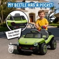 thumbnail image 5 of 12V Ride on Toys, Licensed Volkswagen Beetle Powered Ride on Cars with Remote Control, Bluetooth, Music, USB Ports, LED Lights, 4 Wheels Suspension, Electric Car for Kids Boys Girls Ages 2-5, Green, 5 of 9