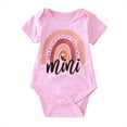 thumbnail image 4 of TAIAOJING Mama and Mini Shirts Clothes Letter Girls Rainbow Boys Sleeve Family Baby For Outfits And Me Romper Mommy Summer Short Bodysuit Girls Romper&Jumpsuit, 4 of 9