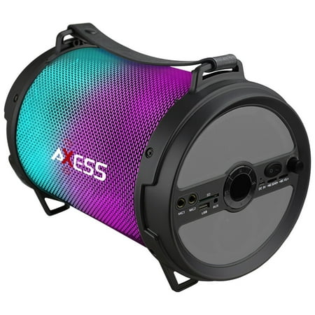 Axess BT Media Speaker with Wired Mic in Black