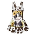 thumbnail image 5 of Uourmeti Cute Cartoon Cat Sunflower Skirted One-Piece Swimsuit for Girls - Quick Dry Stretch Swim Dress for Beach & Pool Vacation, 5 of 8