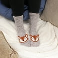 thumbnail image 4 of BambooMN Women's Super Soft Fuzzy Animal Crew Socks with Non-Slip Grips - Assortment 14 - Regular - 3 Pairs, 4 of 8