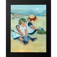 thumbnail image 2 of Cassatt, Mary 19x24 Black Modern Framed Museum Art Print Titled - Children Playing on the Beach, 2 of 5