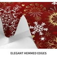 thumbnail image 5 of Nappe de Noël 60 x 84 Pouces Rectangle Forme Cœur d'Amour Doré Flocons de Neige Rouges Nappe en Tissu Ferme Hiver Vacances Décorative pour Pique-Nique Fête Maison Intérieur Extérieur, 5 of 5
