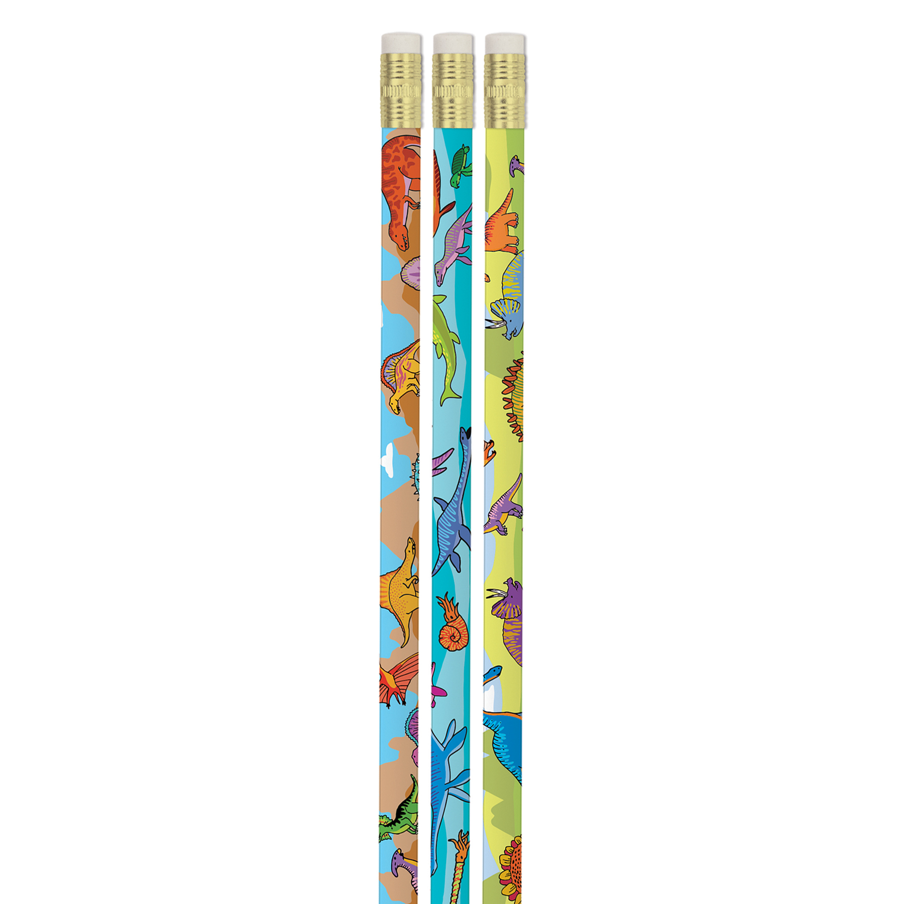 Musgrave Pencil Company Dynamic Dinosaurs Pencils, 12 Per Pack, 12 Packs