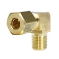 thumbnail image 2 of 1/4" x 1/4" Tube OD x Male NPTF 90 Degree Bar stock Elbow Brass Fitting 5-Pack, 2 of 4