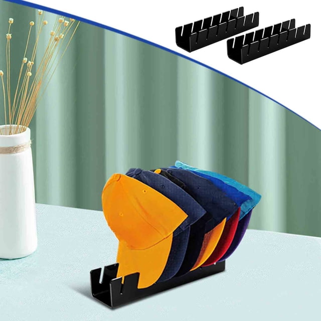 Organizador de Gorras de Acrílico para 14 Gorras de Béisbol | Sin Necesidad de Instalación | Soporte Resistente y Lavable para Exhibición | Ahorra Espacio para Almacenamiento de Gorras en