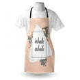 thumbnail image 4 of Inhale Exhale Apron, Grunge Paintbrush Sports and Message Soft Pattern, Unisex Kitchen Bib with Adjustable Neck for Cooking Gardening, Adult Size, Pale Peach Grey White, by Ambesonne, 4 of 4