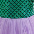 thumbnail image 5 of Girls Mermaid Princess Dress w/Wig Ariel Costume Halloween Birthday Gown for 7-8Y, 5 of 8