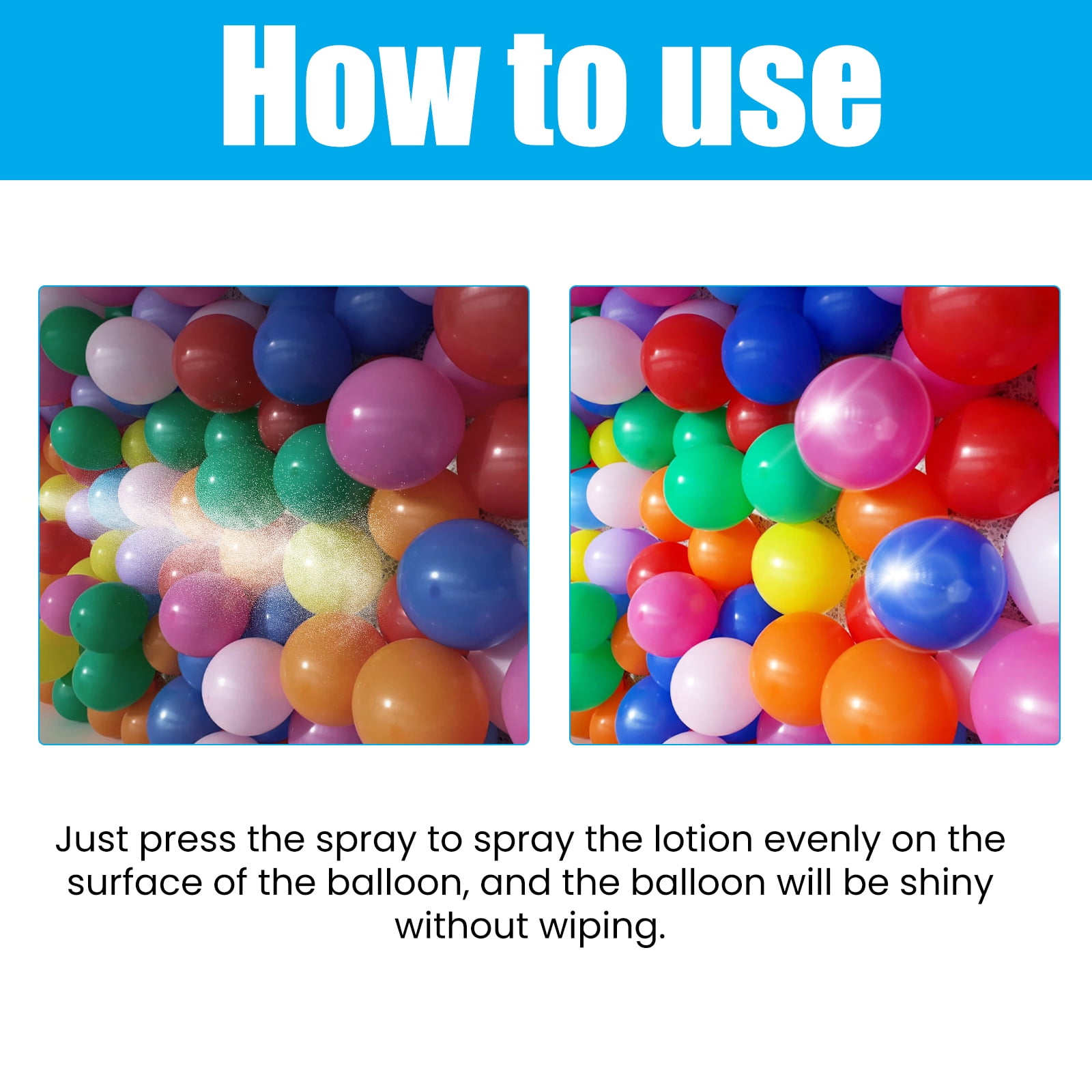 Alvantor Party Balloon Shine Spray, Easy Application, 3.38 fl. oz.