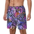 thumbnail image 2 of Uemuo Watercolor Butterflies Pattern Mens Swim Trunks Quick Dry Board Shorts with Mesh Lining, Stretch Beach Shorts Quick Dry No-Chafing Board Shorts-3X-Large, 2 of 9