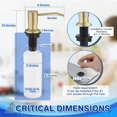 thumbnail image 6 of Gold Soap Dispenser For Kitchen Sink Soap Pump Built In Countertop, 6 of 6
