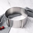 thumbnail image 3 of Cake Ring 6-12inch Retractable Stainless Steel Circle Mousse Cake Ring DIY Baking Tool, 3 of 6