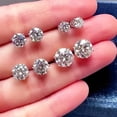 thumbnail image 2 of Pendientes de moissanita de diamante para mujer, aretes de tuerca de plata de ley 0,5 de 925-2ct de primera calidad, pendientes de moissanita 2023, 2 of 4
