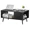 Black, variant on WoofPaw Wooden Retro Coffee Table With Open Storage Shelf Large Tabletop Slanted Feet Multifunctional Cocktail Table Or An Accent Table In Your Living Room Entertainment Room Home Office,White