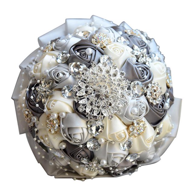 CUJM Bridal And Bridesmaid Bouquets Exquisite Bouquets And Silk Pearls Wedding Handmade Rhinestones U8r2 Sisters