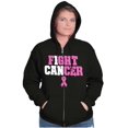 thumbnail image 5 of Breast Cancer I Can Fight Cancer Zip Hoodie Sweatshirt Women Brisco Brands S, 5 of 6