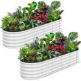 thumbnail image 3 of BeesClover Jardinière Surélevée, Ensemble de Grandes Boîtes de Plantation d'Extérieur 8x2x1 Pi avec Acier Galvanisé, Conception à Base Ouverte, Jardinière Surélevée pour Plantes d'Extérieur, Jardinière Surélevée Durable pour le Jardinage, 3 of 8
