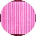 thumbnail image 1 of Ahgly Company Indoor Round Abstract Pink Modern Area Rugs, 4' Round, 1 of 4