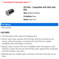 thumbnail image 2 of Oil Filter - Compatible with 2003 Audi RS6, 2 of 2