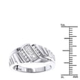 thumbnail image 3 of 18K Men Round & Princess Cut Natural Diamond Ring (White Gold Size 6), 3 of 3