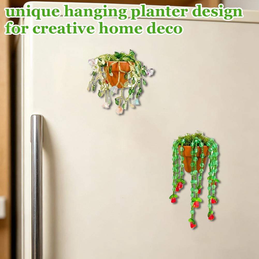 2026 New 19000 Pcs DIY Beaded Plant Kit, Green Glass Beadeds Plants Kit with Mini Ceramic Pots,Pliers,Leaves etc, Forever Plant Beaded Making Kits for Jewelry Making DIY Craft