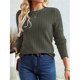 thumbnail image 5 of Camisas de Larga para Mujer, Tops de Moda de Otoño, Suéteres Elegantes de Cuello Redondo, Túnicas, Ropa de Invierno, Conjuntos Casuales Verde S, 5 of 8