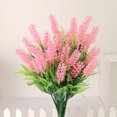 thumbnail image 4 of Decoración del hogar, decoración de habitaciones, lavanda, flores artificiales, adecuadas para jardín al aire libre, flores artificiales de plástico, decoración del hogar, boda, plantas verdes, flores, 4 of 6