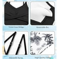 thumbnail image 5 of CAICJ98 Girls Swimsuit 2 Piece Bathing Suit Criss Cross Ruched Girl Tankini Sets Printed Girls' Swimwear (Black,11-12 Years), 5 of 7