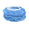 thumbnail image 4 of REGALWOVEN 5 pcs 7-8 Inch Sky Blue Mircrofiber Vehicle Wax Polishing Bonnet Buffing Pad Cover, 4 of 6