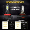 thumbnail image 4 of CHUSYYRAY 6x Combo H11 9005 H11 LED Headlight Conversion Kit High Low Beam Fog Light Bulbs 6000K White, 4 of 14