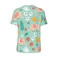thumbnail image 2 of Daiia Elephant and Flowers Mens Baseball Jersey Button Down Shirts Short Sleeve Sports Uniforms-X-Large, 2 of 9