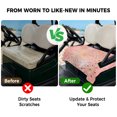 thumbnail image 4 of Golf Cart Seat Covers for 2 Seater, Pink Snowflake Christmas Soft Microfiber Cart Seat Towel Blanket, Xmas Snowflake Absorbent Breathable Non Slip Bench Seats Protector for Golf Course 51"x31", 4 of 9