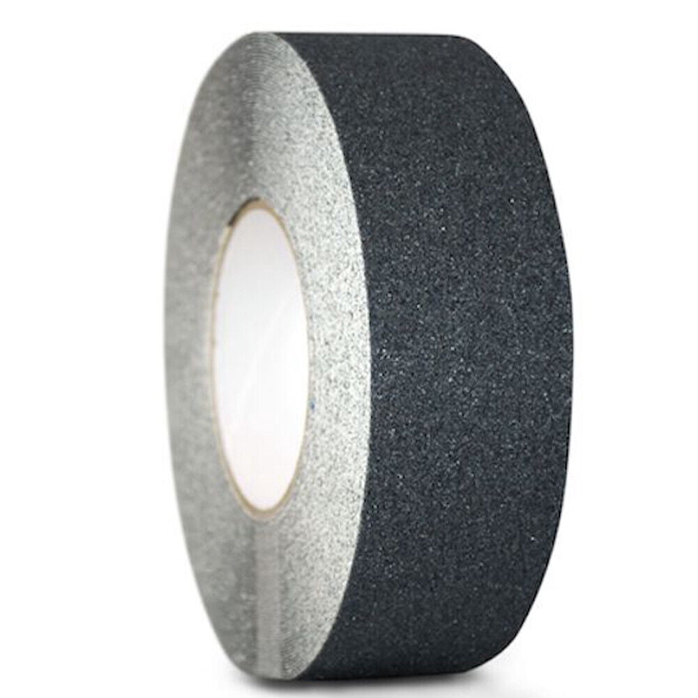 US 2" x 60FT BLACK ROLL SAFETY NON SKID TAPE ANTI SLIP TAPE STICKER GRIP GRIT