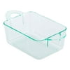 3 oz Rectangle Seagreen Plastic Cocotte - 3 3/4" x 2" x 1 1/2" - 100 count box
