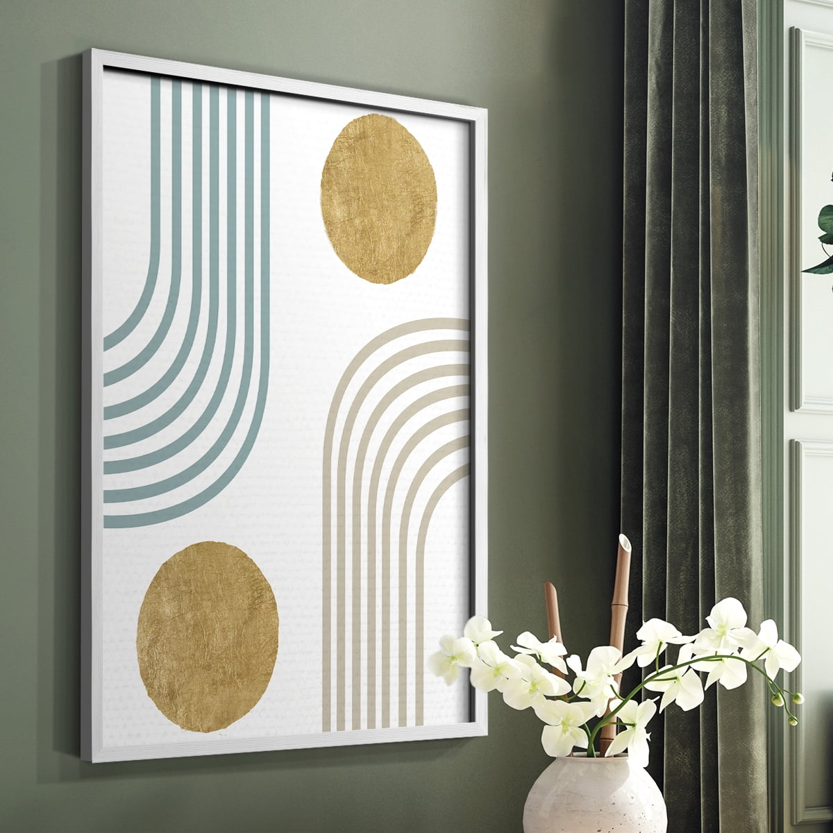 Millennium Arches in White Solid Wood 8 x 10 Framed Print