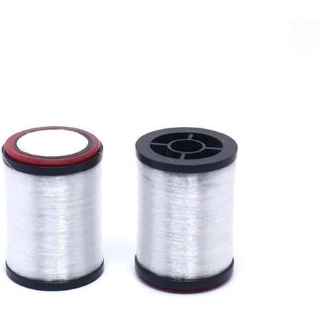 Pack of 2 Spool Fly Tying Thread 400yds/spool monofilament Translucent Clear Tying Thread for Bonefish&Scud Ribbing Fly Patterns